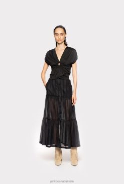 Long Skirts | Long muslin skirt Pinko LIMO BLACK T8J28917