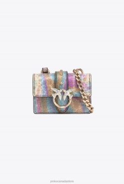 Microlove Bags | Galleria multicoloured reptile Micro Love Bag One Pinko MULTICOLOUR-SHINY GOLD T8J281256