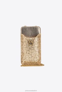 Microlove Bags | Glittery smartphone holder Pinko ANTIQUE GOLD T8J281244