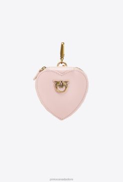Microlove Bags | Heart-shaped charm with mirror Pinko DUSTY PINK-ANTIQUE GOLD T8J281248