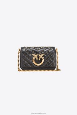 Microlove Bags | Micro Love Bag Click Chevron Studs Pinko BLACK-ANTIQUE GOLD T8J281215