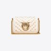 Microlove Bags | Micro Love Bag Click Chevron Studs Pinko WHITE-ANTIQUE GOLD T8J281217