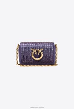 Microlove Bags | Micro Love Bag Click Full Rhinestone Pinko PLUMERIA PURPLE-ANTIQUE GOLD T8J281218