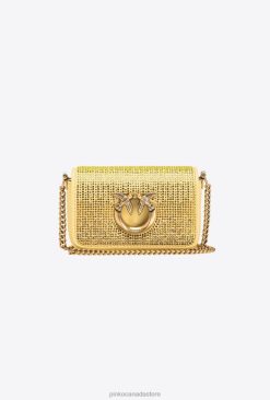 Microlove Bags | Micro Love Bag Click Full Rhinestone Pinko WATERY YELLOW-ANTIQUE GOLD T8J281220