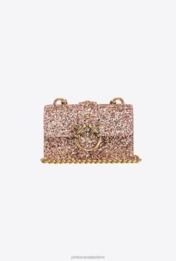 Microlove Bags | Micro Love Bag Grainy Glitter Pinko DUSTY PINK-ANTIQUE GOLD T8J281207