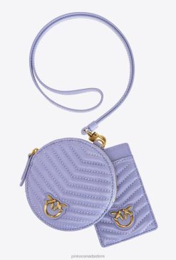 Microlove Bags | Necklace Mini Love Bag Chevron Pinko LAVENDER-ANTIQUE GOLD T8J281252