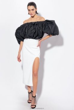 Mid-Length Dresses | Calf-length dress with taffeta Pinko WHITE/BLACK T8J28195