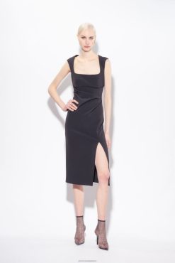 Mid-Length Dresses | Midi dress with slit Pinko LIMO BLACK T8J2879