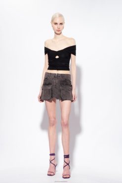 Miniskirts | Cargo mini skirt Pinko LIMO BLACK T8J28897