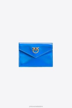 Purses | Galleria iridescent Flat card holder Pinko IRIDESCENT BLUE-ANTIQUE GOLD T8J281169
