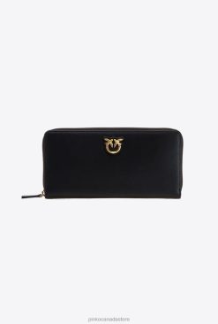 Purses | Zip-around leather purse Pinko BLACK-ANTIQUE GOLD T8J281151