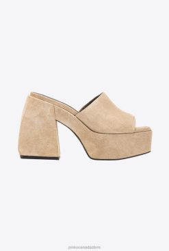 Sandals | High suede mules Pinko BEIGE-LIGHT TAUPE T8J281115