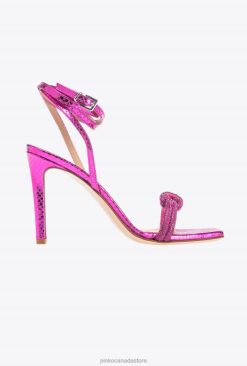 Sandals | Sandals with rhinestone knot Pinko RASPBERRY RED T8J281093