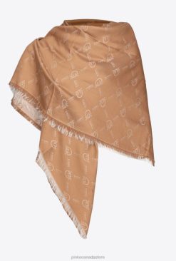 Scarves | Large Monogram scarf Pinko BEIGE/ECRU T8J281267