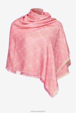 Scarves | Large Monogram scarf Pinko MULTICOLOUR - NUDE/FUCHSIA T8J281266