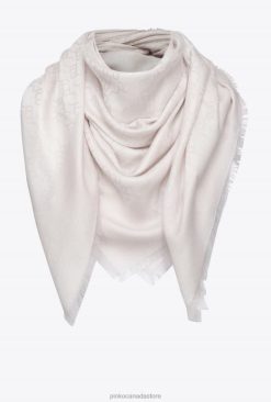Scarves | Large scarf with logo pattern Pinko PEACH PARFAIT ROSE T8J281268