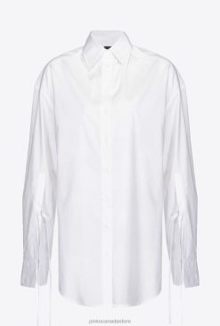 Shirts | Cotton poplin shirt Pinko BRIGHT WHITE T8J28293