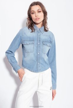 Shirts | Denim shirt with Western embroidery Pinko LIGHT WASH T8J28295