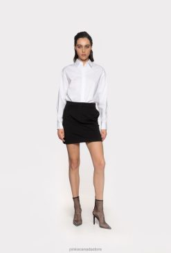 Shirts | Oversized embroidered shirt Pinko BRIGHT WHITE T8J28236