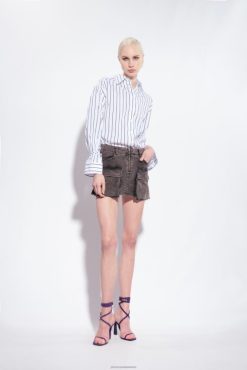 Shirts | Stretch poplin striped shirt Pinko WHITE/BLACK T8J28230