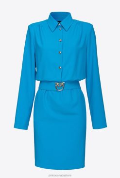 Short Dresses | Shirt dress with Love Birds buckle Pinko DIRECTOR BLUE T8J28127
