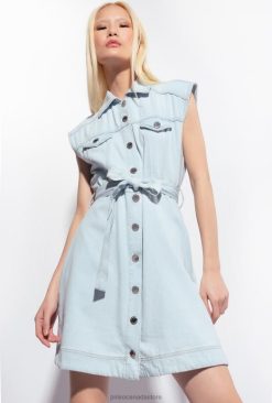 Short Dresses | Vintage light denim mini dress Pinko MEDIUM BLEACH WASH T8J28150