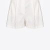 Shorts | Stretch linen shorts Pinko CLOUD WHITE T8J28702
