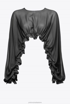 Shrug | Ruffled shrug Pinko LIMO BLACK T8J28625