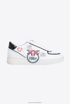 Sneakers | Flat sneakers with graffiti detail Pinko WHITE/RED/BLACK T8J281120