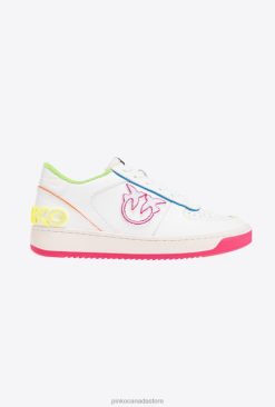 Sneakers | Neon basketball sneakers Pinko WHITE/NEON FUCHSIA T8J281063