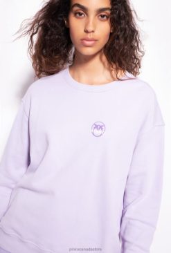 Sweatshirts | Logo-print sweatshirt Pinko LILAC - LIGHT SORBET T8J28536