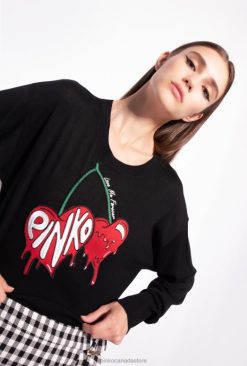 Sweatshirts | Sweater with cherry embroidery Pinko MULTI. BLACK/RED T8J28551