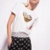 T-Shirt | Heart-print T-shirt Pinko SILK WHITE T8J28418