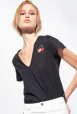 T-Shirt | T-shirt with cherry embroidery Pinko LIMO BLACK T8J28454