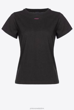 T-Shirt | T-shirt with micro Pinko BLACK/FUCHSIA T8J28413