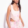 Top | Camouflage bull bustier top Pinko MULTI.NUDE/PINK T8J28427