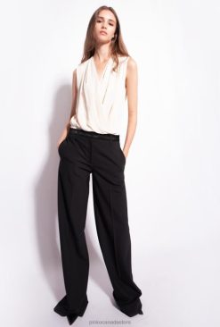 Top | Jacquard wrap bodysuit Pinko PINK SMOKE WHITE T8J28307