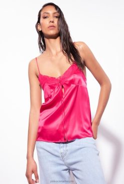 Top | Lace lingerie top Pinko REDDISH PINK T8J28424