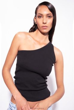 Top | One-shoulder top with embroidery Pinko LIMO BLACK T8J28470