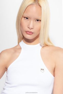 Top | Ribbed vest top Pinko BRIGHT WHITE T8J28443