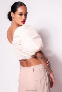 Top | Taffeta crop top Pinko CLOUD PINK T8J28438