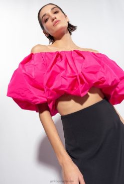 Top | Taffeta crop top Pinko FUCHSIA PURPLE T8J28393
