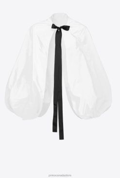 Top | Taffeta shrug with balloon sleeves Pinko OFF-WHITE T8J28383